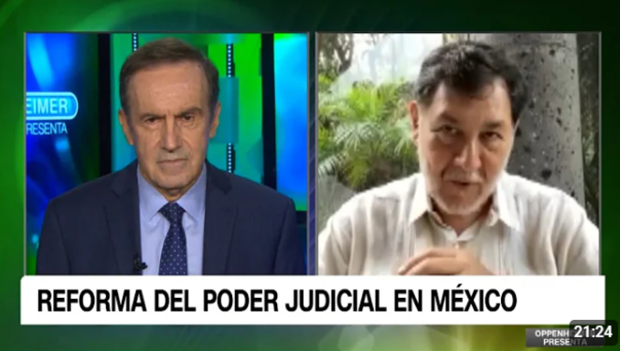 El FUERTE INTERCAMBIO entre ANDRES OPPENHEIMER y el pres. del Senado de Mexico FERNANDEZ NORONIA